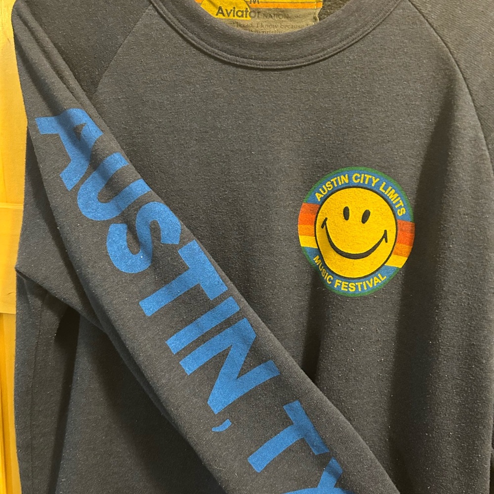 Aviator Nation Navy and Gray Sweatshirt